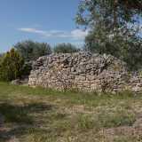 Sulla sinistra si erge invece il rudere di un vecchio pagliaro, caratteristico edificio in pietra dell�agro barese. Ha la volta crollata, ma si distinguono ancora i muri esterni affiancati da strette scalette